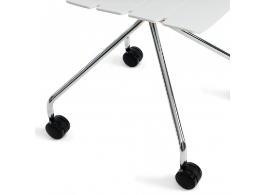 Стул офисный HANSEN (mod. 606-1) белый/хром