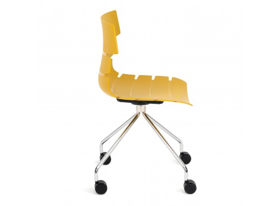 Стул офисный HANSEN (mod. 606-1) оранжевый/хром