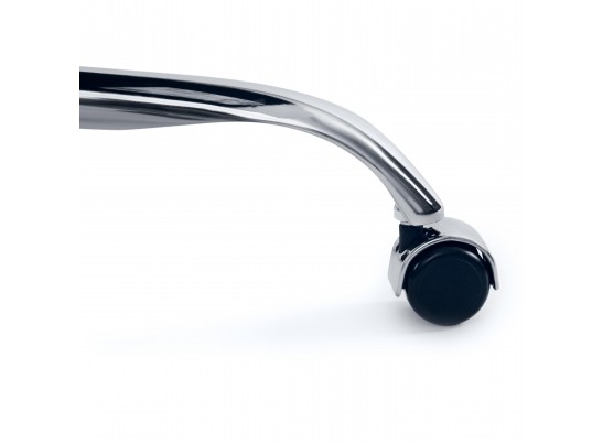 Кресло BOSS хром (кожзам/белый) в Кургане