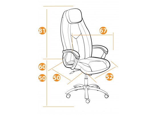 Кресло BOSS хром (кожзам/белый) в Кургане