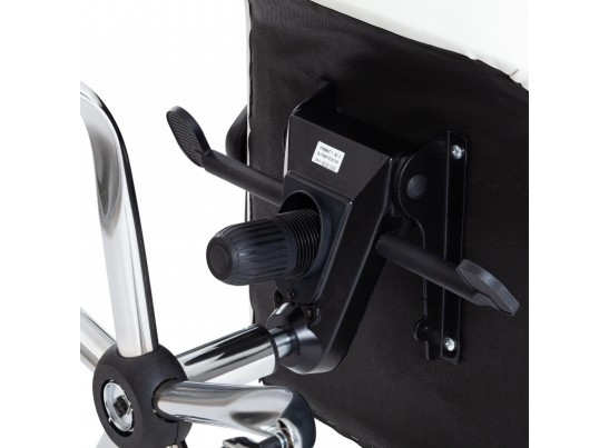 Кресло BOSS люкс хром (кожзам/белый) в Кургане