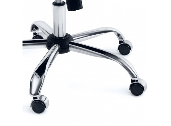 Кресло BOSS люкс хром (кожзам/белый) в Кургане