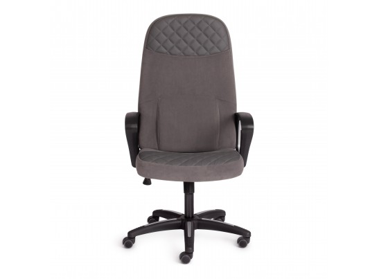 Кресло ADVANCE (флок/кожзам/серый/металлик) в Кургане
