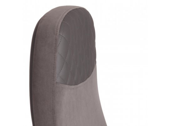 Кресло ADVANCE (флок/кожзам/серый/металлик) в Кургане