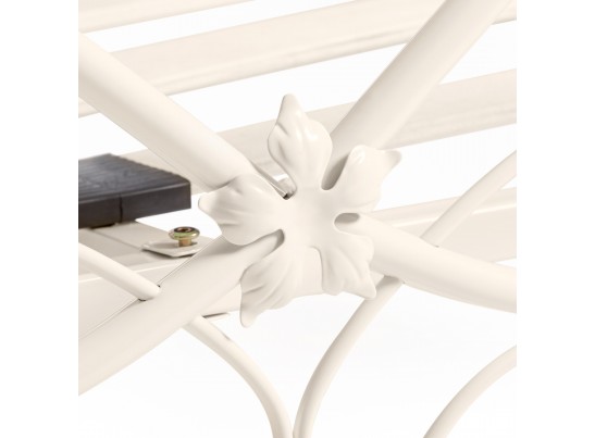 Кровать двуспальная CANZONA 160 Белый (butter white) Wood slat base