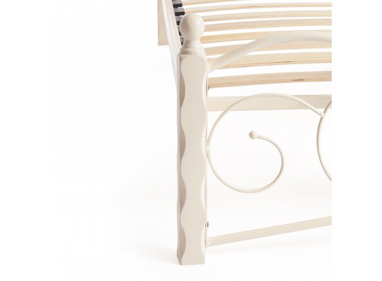 Кровать односпальная CANZONA Белый (butter white) Wood slat base