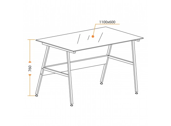 Cтол GD-04 (черный/60*110*15) в Кургане