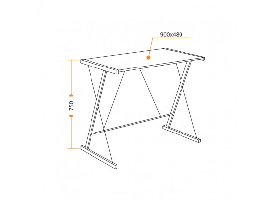 Cтол WD-09 (дуб/50*90*9) в Кургане