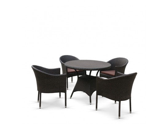 Комплект мебели из иск. ротанга T197ANS/Y350A-W53 Brown (4+1) в Кургане
