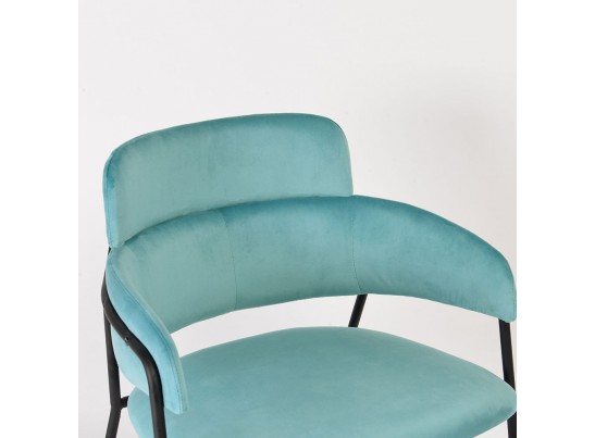 Стул Napoli светло-бирюзовый с чёрными ножками в Кургане