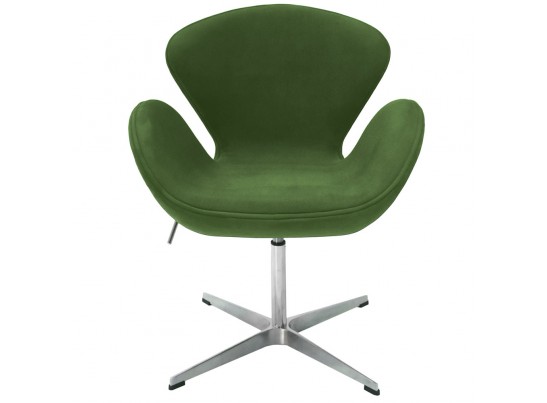 Кресло SWAN CHAIR зеленый, искусственная замша в Кургане
