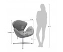 Кресло SWAN STYLE CHAIR латте, экокожа в Кургане