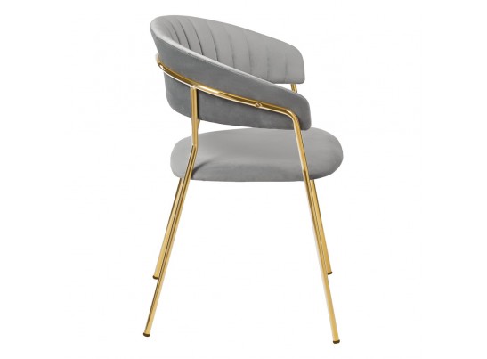 Стул Turin серый с золотыми ножками в Кургане