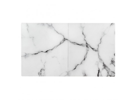 Стол Areal раскладной 140-180х80х75 белый мрамор с белыми ножками в Кургане