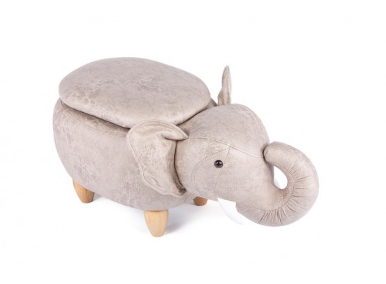 Пуф Слон с отсеком для хранения французский серый в Кургане
