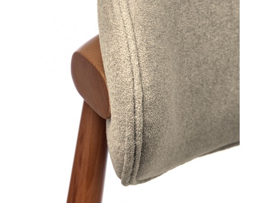 Стул полубарный Lucas 3 латте букле с ножками цвета орех в Кургане