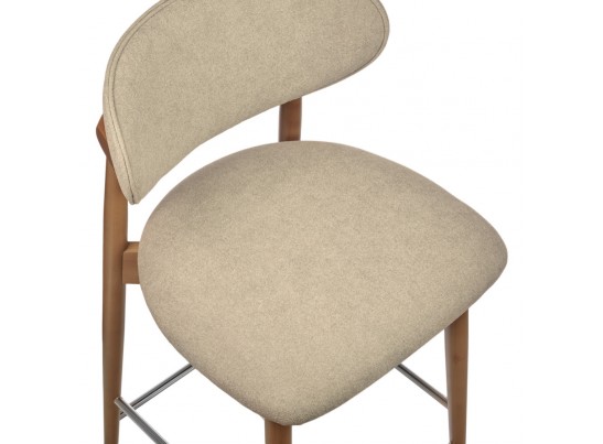 Стул полубарный Lucas 3 латте букле с ножками цвета орех в Кургане