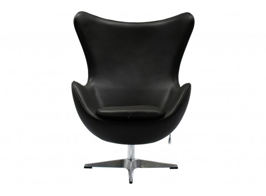 Кресло EGG STYLE чёрный, натуральная кожа в Кургане