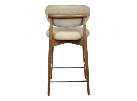 Стул полубарный Lucas 3 латте букле с ножками цвета орех в Кургане