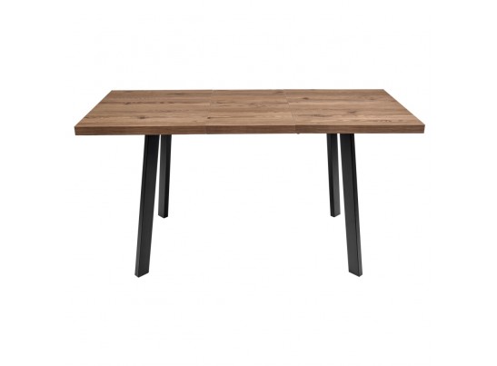 Стол Dublin раскладной 110-140х70х77 лиственница горная с чёрными ножками в Кургане