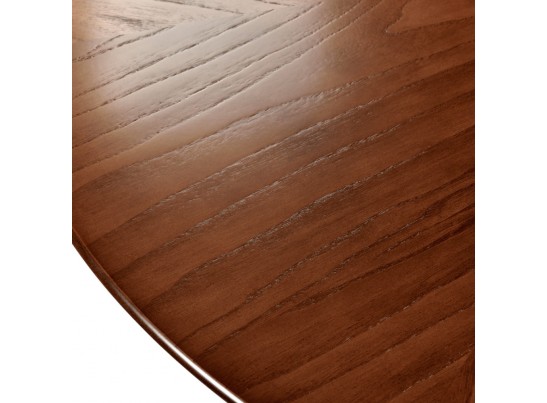 Стол Liverpool диам.110см, шпон орех "солнышко" с золотистыми ножками в Кургане