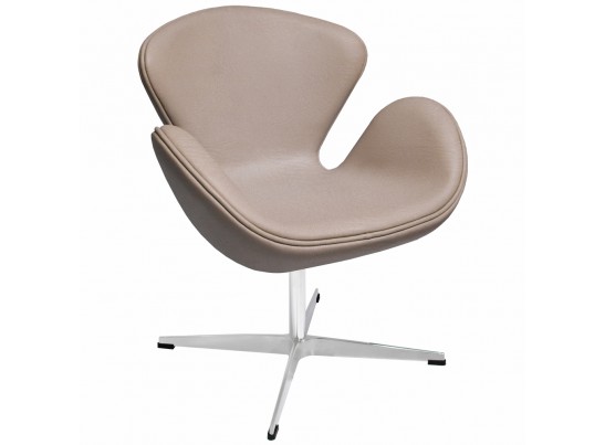 Кресло SWAN STYLE CHAIR латте, экокожа в Кургане