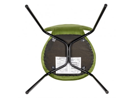 Стул Seven Style светло-зеленый велюр с чёрными ножками в Кургане