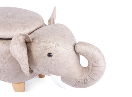 Пуф Слон с отсеком для хранения французский серый в Кургане