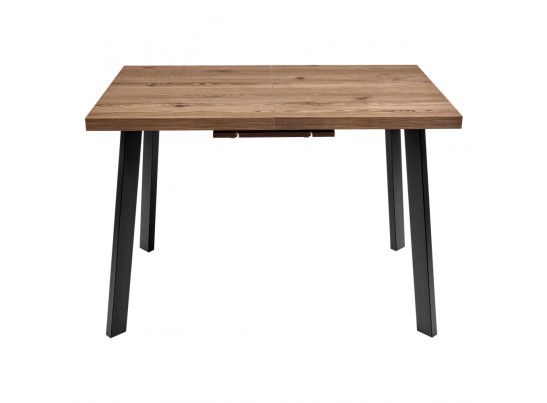 Стол Dublin раскладной 110-140х70х77 лиственница горная с чёрными ножками в Кургане