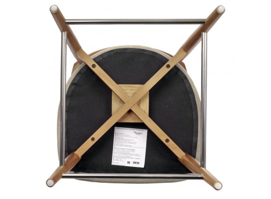 Стул полубарный Lucas 3 латте букле с ножками цвета орех в Кургане