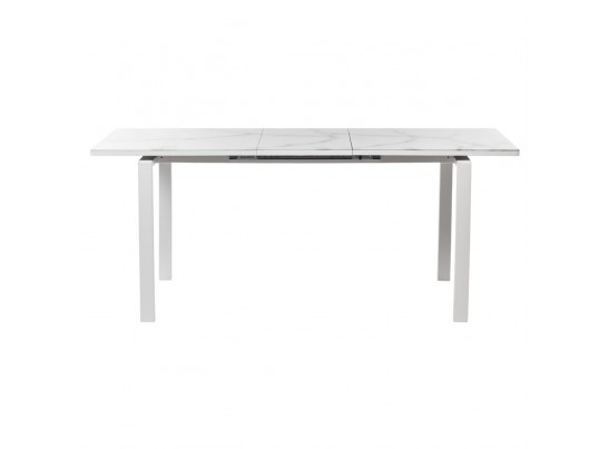 Стол Areal раскладной 140-180х80х75 белый мрамор с белыми ножками в Кургане