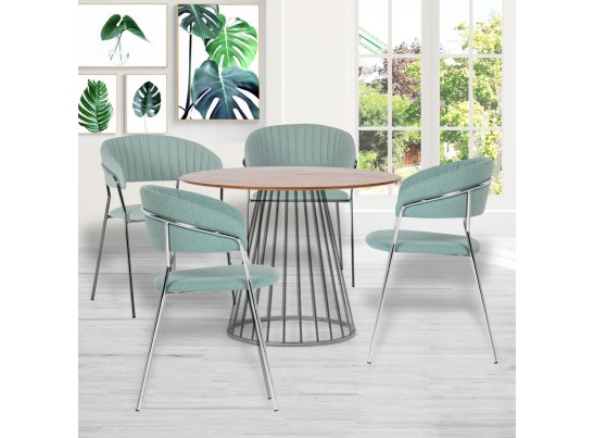 Стол Liverpool 110см, орех с хромированными ножками в Кургане