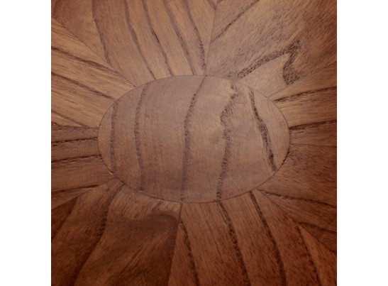 Стол Liverpool диам.110см, шпон орех "солнышко" с золотистыми ножками в Кургане