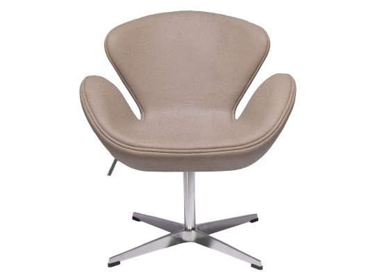Кресло SWAN STYLE CHAIR латте, экокожа в Кургане