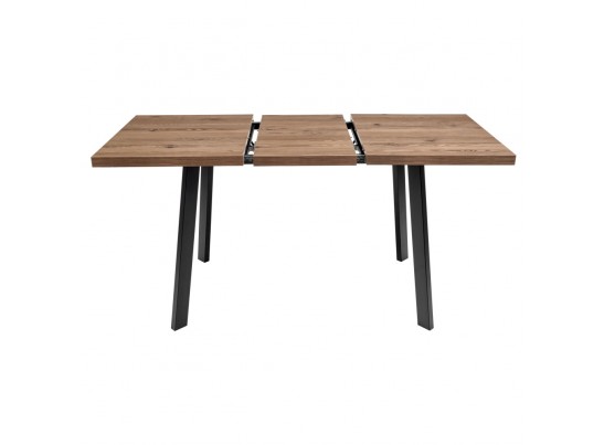 Стол Dublin раскладной 110-140х70х77 лиственница горная с чёрными ножками в Кургане