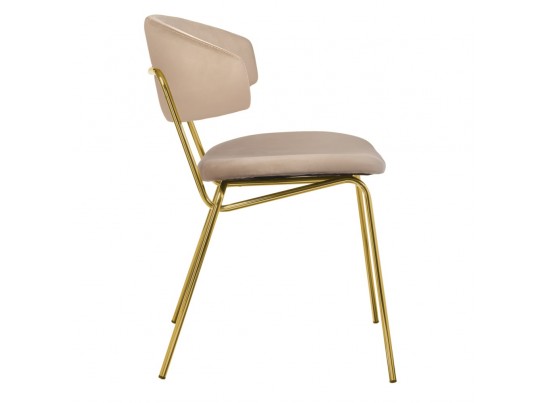 Стул Elle латте с золотыми ножками в Кургане