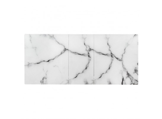 Стол Areal раскладной 140-180х80х75 белый мрамор с белыми ножками в Кургане