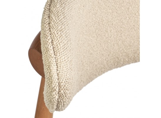 Стул Lucas латте букле с ножками цвета орех в Кургане