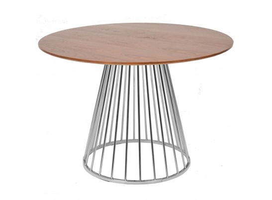 Стол Liverpool 110см, орех с хромированными ножками в Кургане