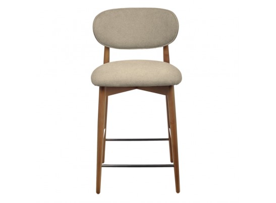 Стул полубарный Lucas 3 латте букле с ножками цвета орех в Кургане
