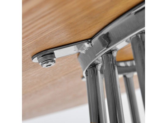 Стол Liverpool 110см, орех с хромированными ножками в Кургане