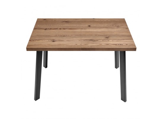 Стол Dublin раскладной 110-140х70х77 лиственница горная с чёрными ножками в Кургане