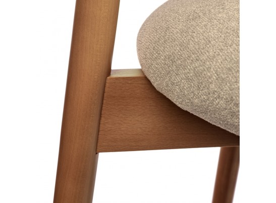 Стул полубарный Lucas 3 латте букле с ножками цвета орех в Кургане