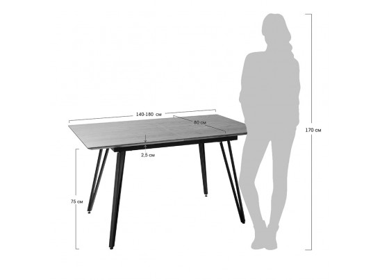 Стол Avanti new раскладной 140-180см белый мрамор в Кургане