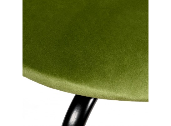 Стул Seven Style светло-зеленый велюр с чёрными ножками в Кургане