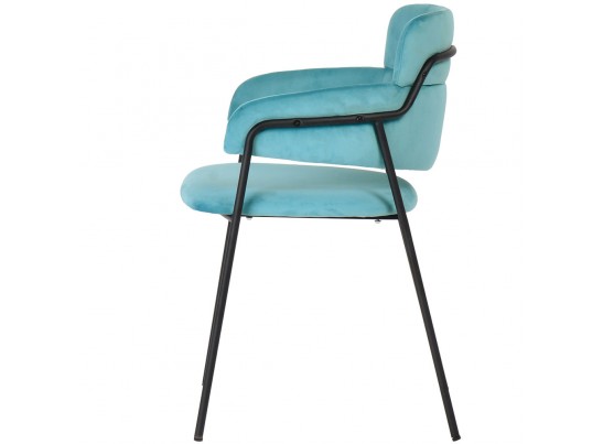 Стул Napoli светло-бирюзовый с чёрными ножками в Кургане