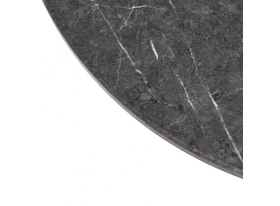 Набор кофейных столиков Tango серый мрамор с чёрными ножками, 2шт в Кургане