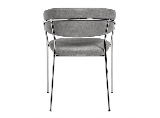 Комплект из 2-х стульев Turin серый вельвет с хромированными ножками в Кургане