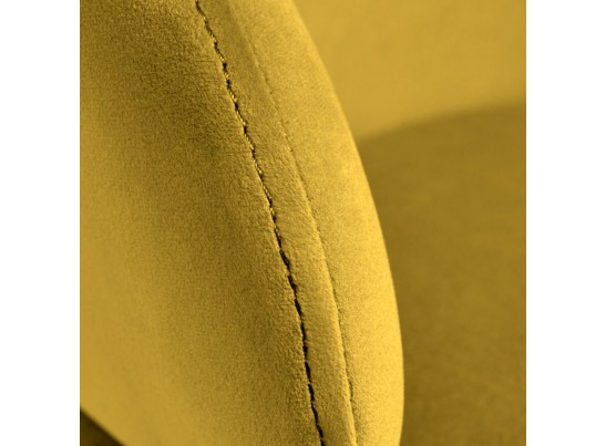 Стул-полукресло Emil горчичный с золотыми ножками в Кургане