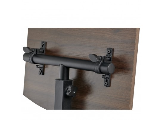 Стол многофункциональный на колёсах, 48x40 см, «РОЛЕТ», 1 ножка, регул.высота, мдф, металл, тёмн. дерево, чёрный в Кургане